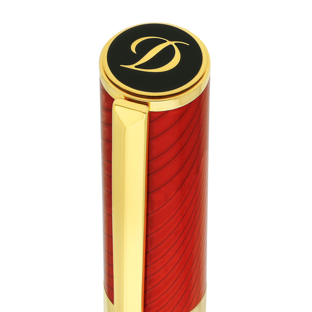 S.T. Dupont D Initial  ROLLERBALL PEN Horse Red 272080