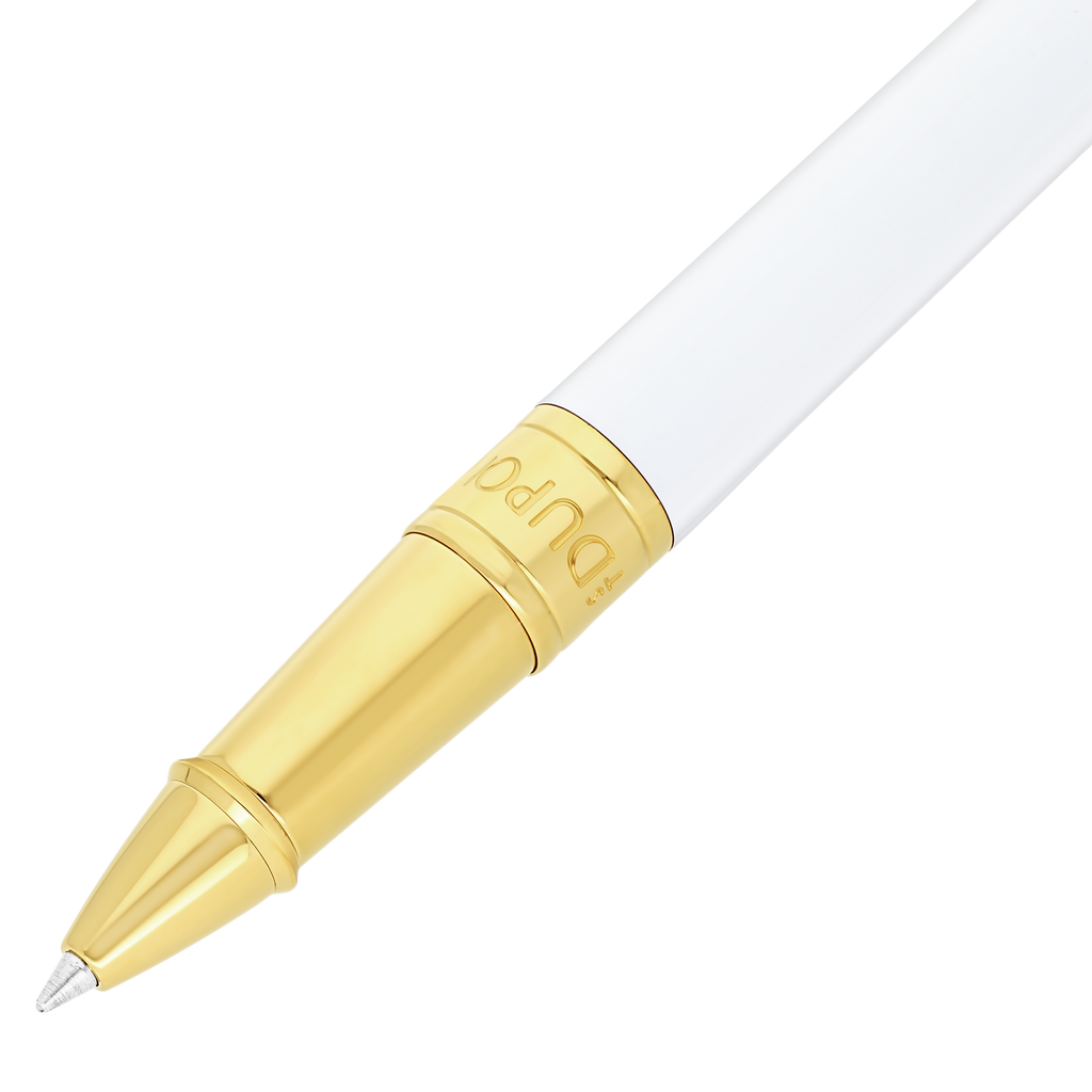 S.T. Dupont initial Rollerball Pen White/Gold 272217