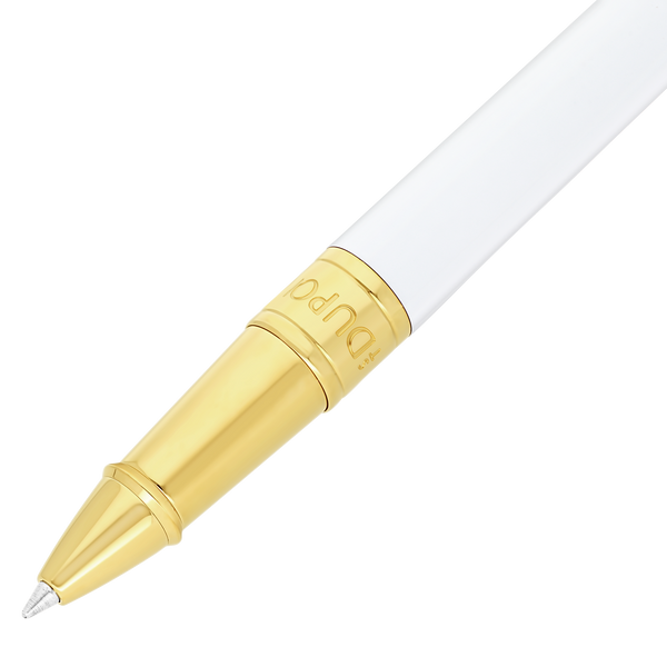 S.T. Dupont initial Rollerball Pen White/Gold 272217
