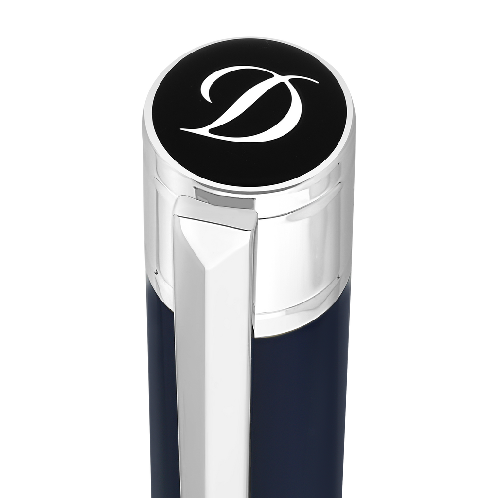 S.T. Dupont D Initial Ballpoint Pen Blue / Chrome 275205