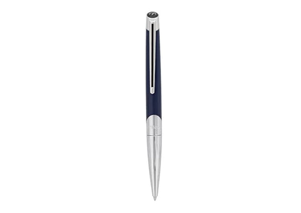 S.T. Dupont SILVER AND NAVY BLUE BALLPOINT PEN - 405736