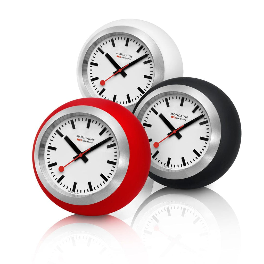 Mondaine TABLE CLOCK, 41MM, WHITE DIAL/BLACK BALL - A660.30335.16SBO
