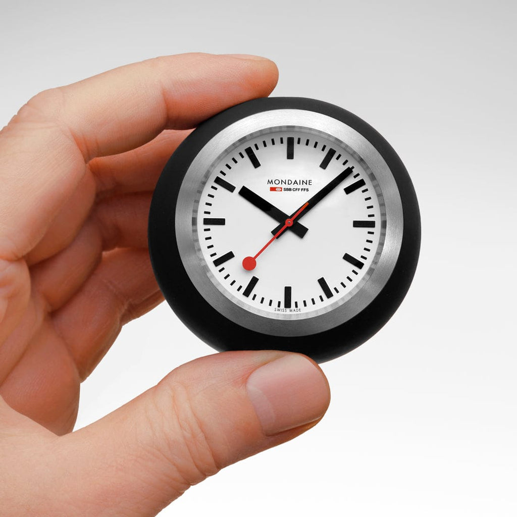 Mondaine TABLE CLOCK, 41MM, WHITE DIAL/BLACK BALL - A660.30335.16SBO