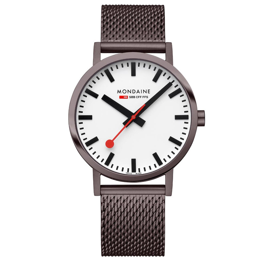 MONDAINE CLASSIC,40MM, IP Brown Stainless Steel Mesh strap Watch  A660.30360.1BSBZ