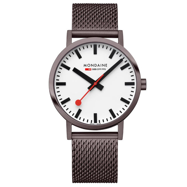 MONDAINE CLASSIC,40MM, IP Brown Stainless Steel Mesh strap Watch  A660.30360.1BSBZ