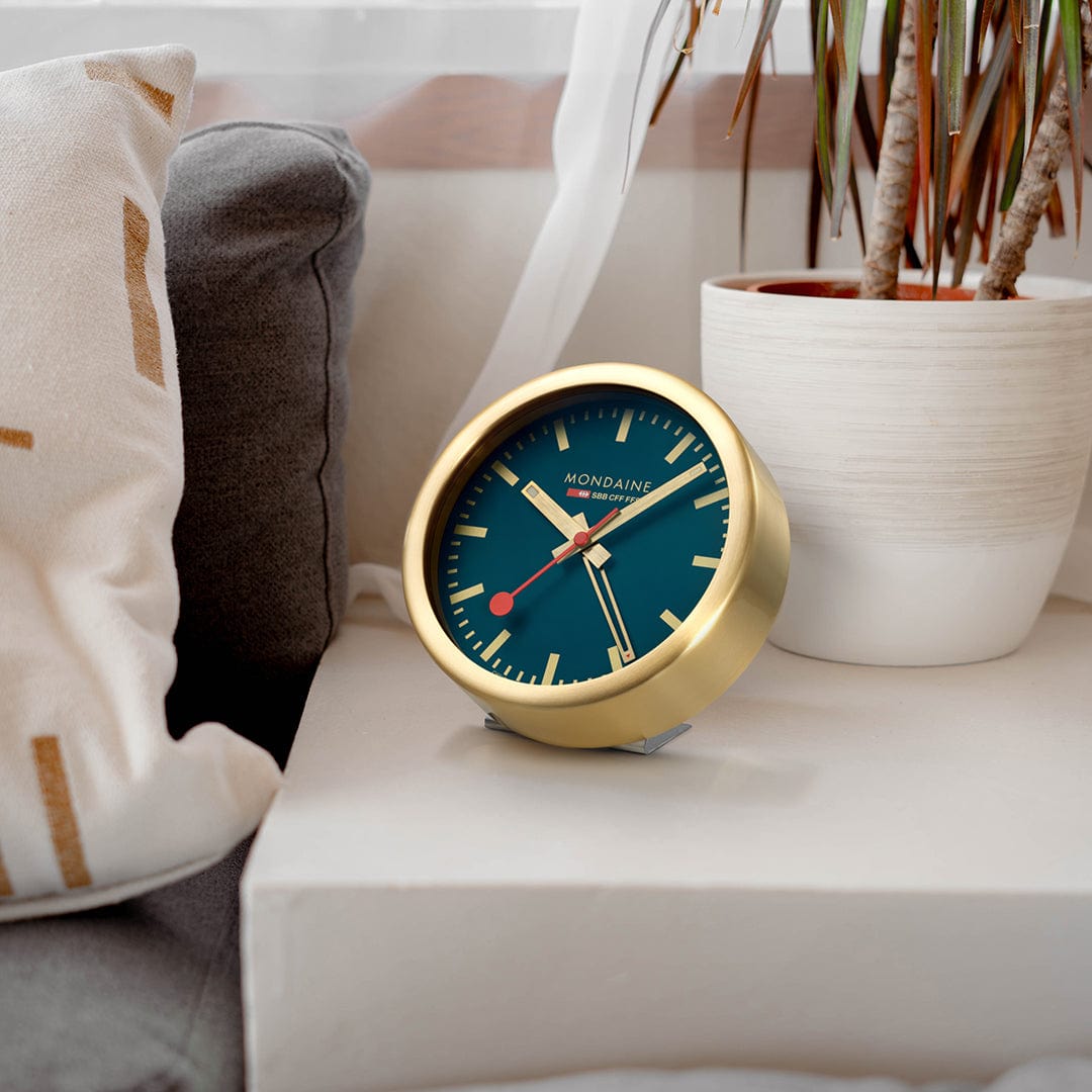 Mondaine TABLE CLOCK, 125MM, DEEP OCEAN BLUE - Main Image