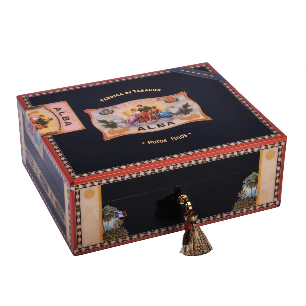 Elie Bleu - Flor De Alba Black Humidor for 75 cigars AB15SY075N