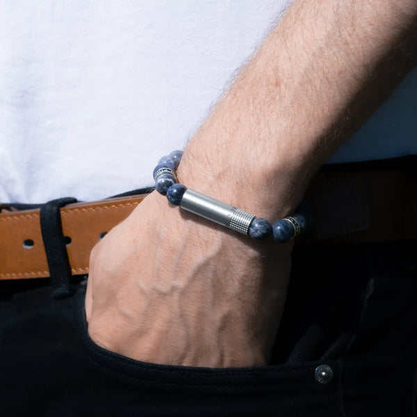 LES FINES LAMES - PUNCH BRACELET - Azul Ring Elastic