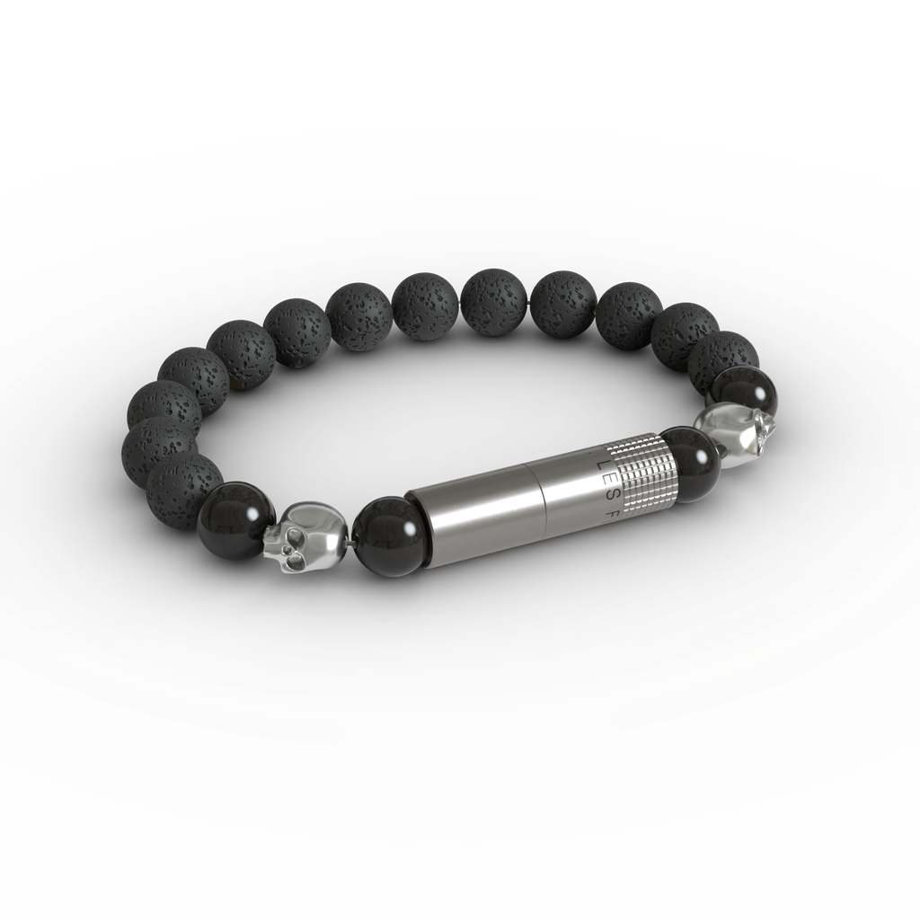 LES FINES LAMES - PUNCH BRACELET - Volcano Skull Elastic