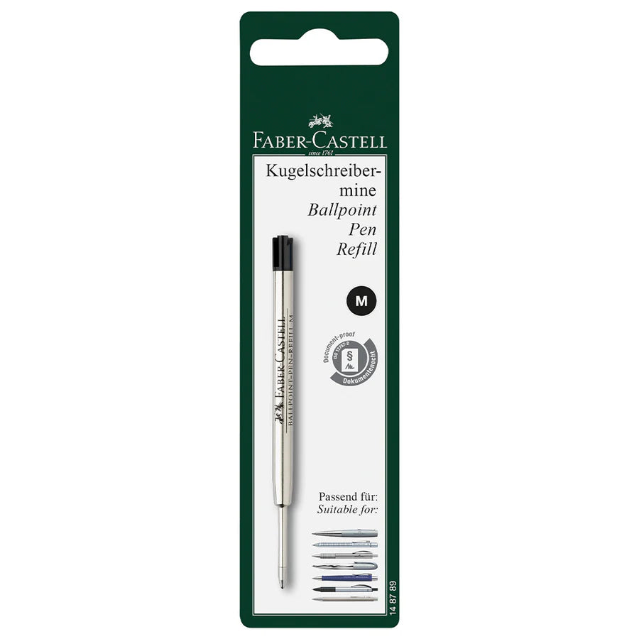Faber-Castell Ballpoint Pen Large Capacity Refill, Black - Medium - #148789
