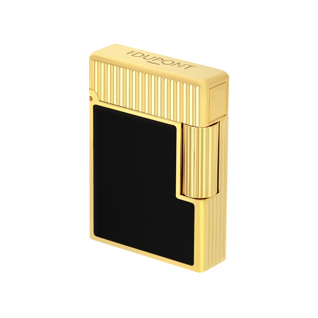 S.T. Dupont Lighter LINE 1 Vertical Lines Black/YGD C14120