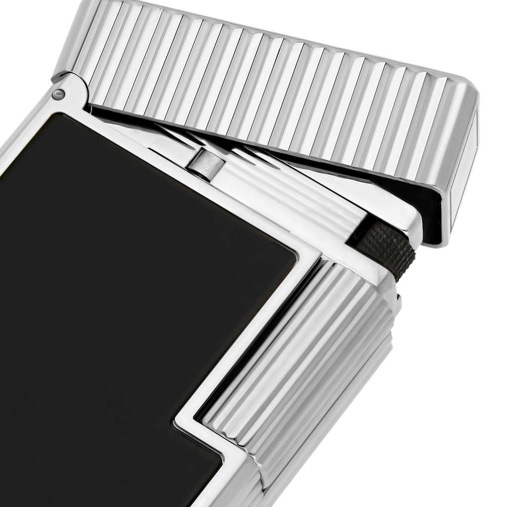 S.T. Dupont Lighter LINE 1 Vertical Lines Black/Pall C14121