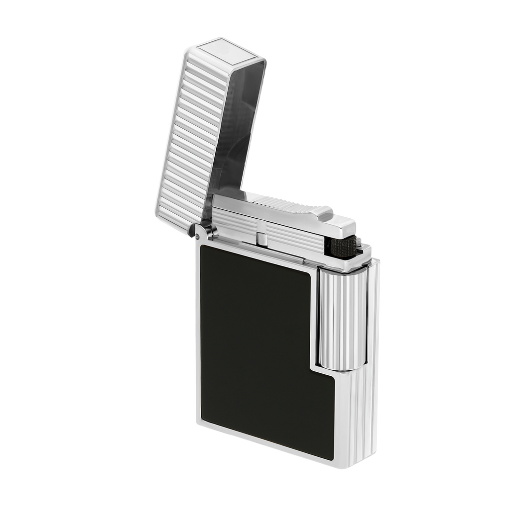 S.T. Dupont Lighter LINE 1 Vertical Lines Black/Pall C14121