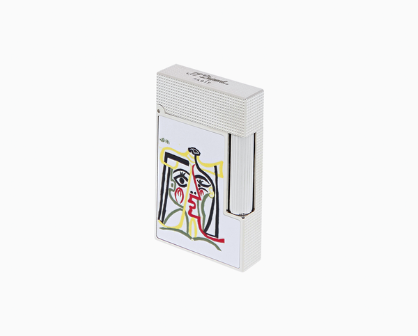 S.T. Dupont WHITE AND PALLADIUM PICASSO LINE 2 LIGHTER - C16001