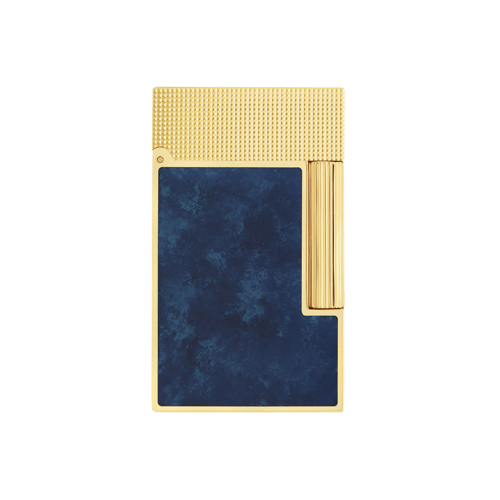 S.T. Dupont Ligne 2 Lacquered Lighter Popote Blue/ YGD C16017CL