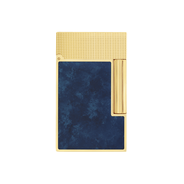 S.T. Dupont Ligne 2 Lacquered Lighter Popote Blue/ YGD C16017CL