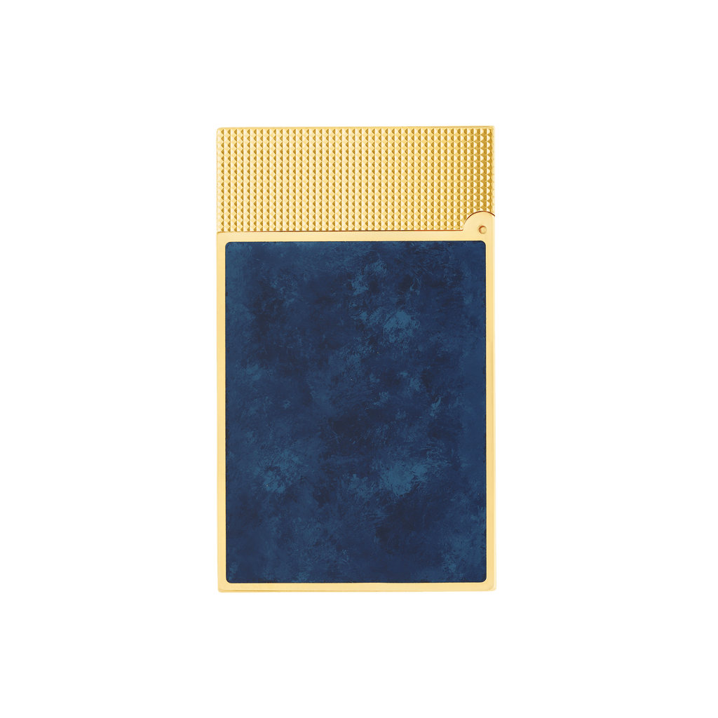 S.T. Dupont Ligne 2 Lacquered Lighter Popote Blue/ YGD C16017CL