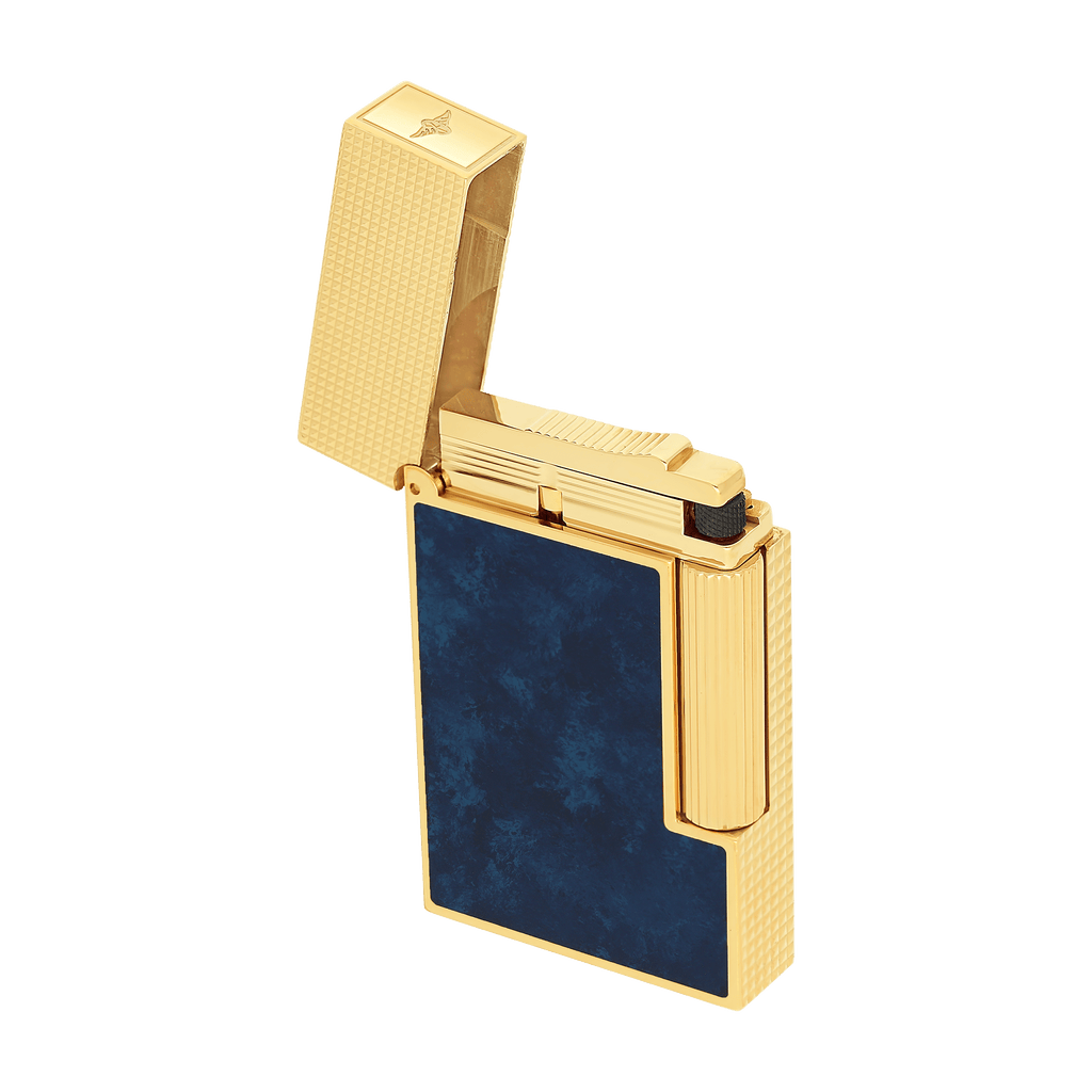 S.T. Dupont Ligne 2 Lacquered Lighter Popote Blue/ YGD C16017CL