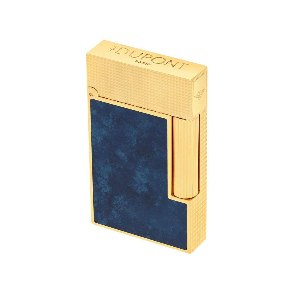 S.T. Dupont Ligne 2 Lacquered Lighter Popote Blue/ YGD C16017CL