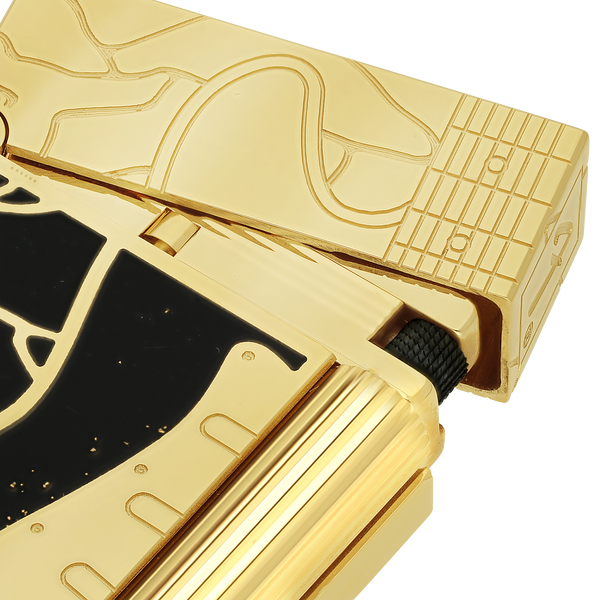 S.T. Dupont LIGNE 2 LIGHTER FENDER BLACK/YGD - C16025CL