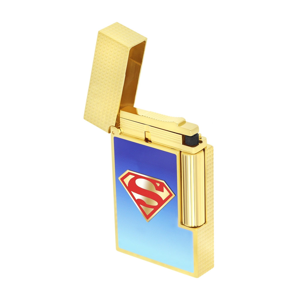 S.T. Dupont LINE 2 Lighter Superman DC Comics Blue/ YGD C16027CL