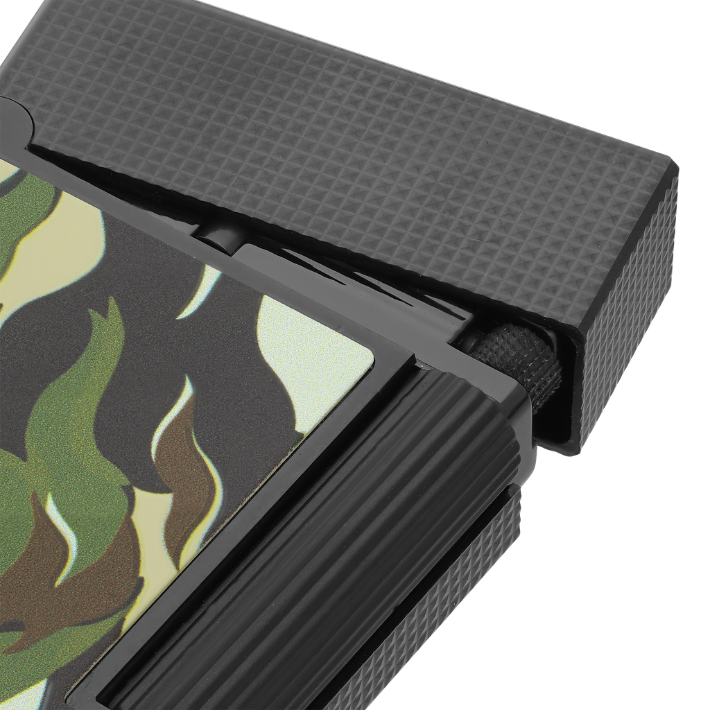 S.T. Dupont LINE 2 CAMO GREEN/BLACK Soft Flame Lighter C16050