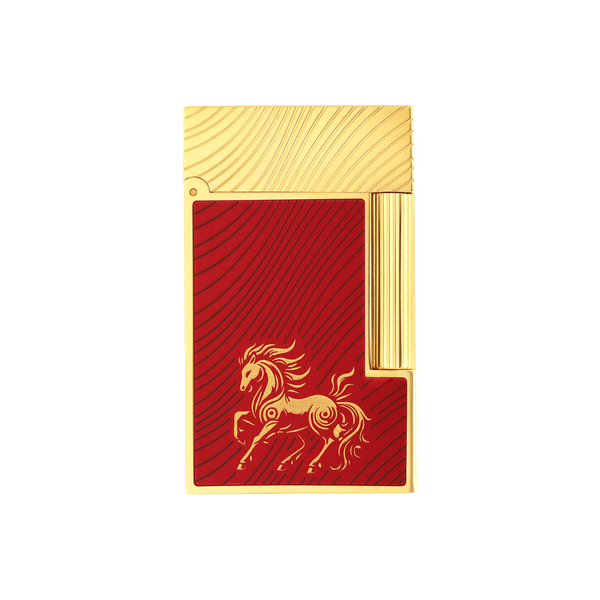 S.T. Dupont LIGNE 2 LIGHTER HORSE RED/YGD - C16080CL