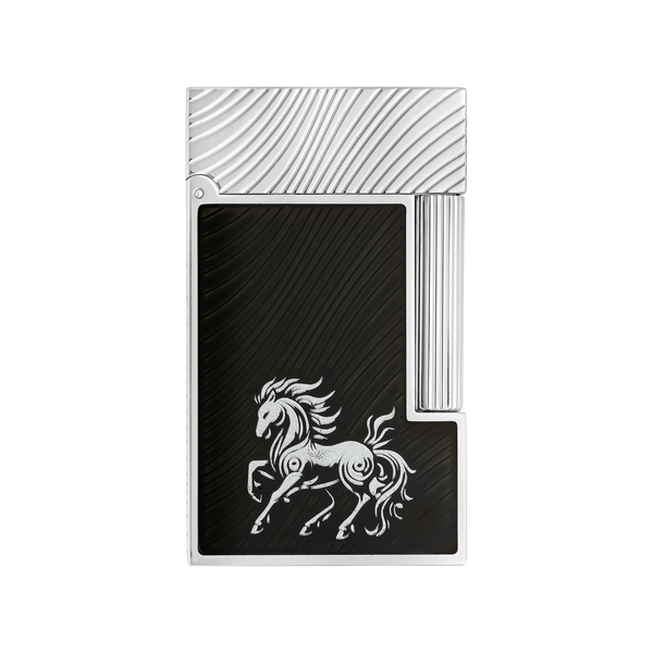 S.T. Dupont LIGNE 2 LIGHTER HORSE BLACK/PALL - C16088CL