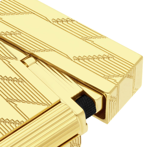 S.T. Dupont LINE 2 Guilloche Monogram 1872 Lighter Gold C16178