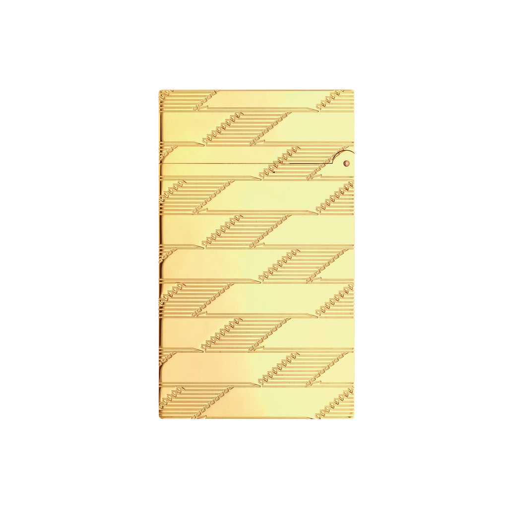 S.T. Dupont LINE 2 Guilloche Monogram 1872 Lighter Gold C16178