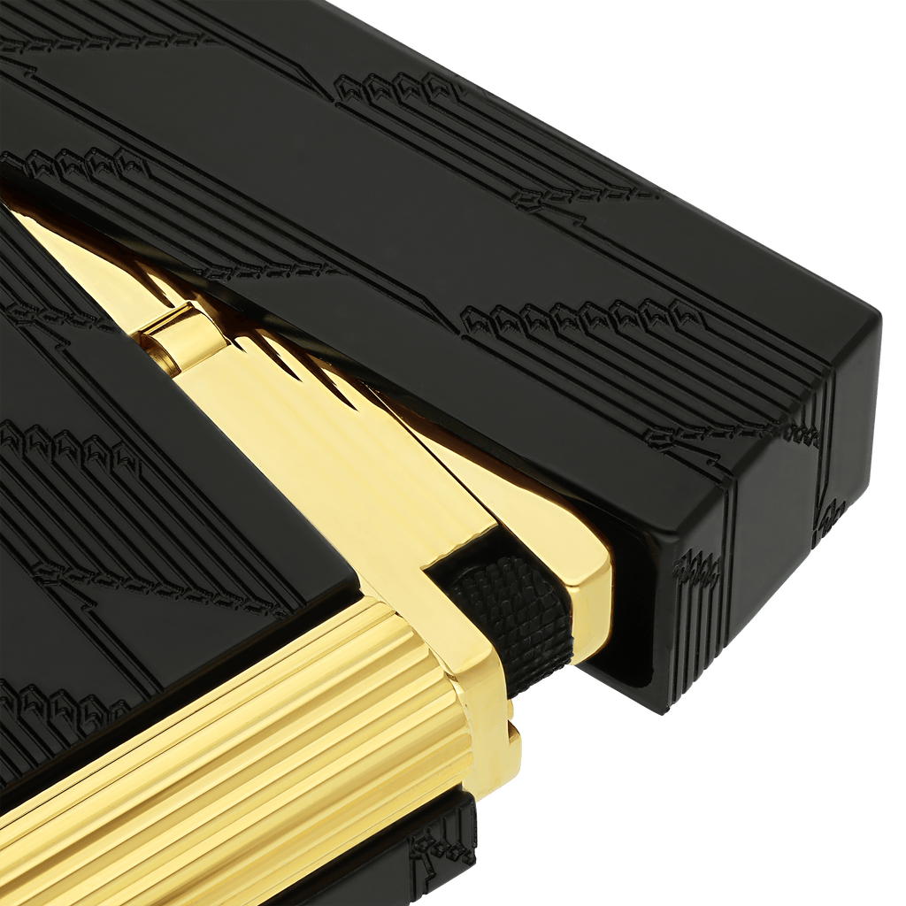 S.T. Dupont LINE 2 Guilloche Monogram 1872 Black Lighter C16179