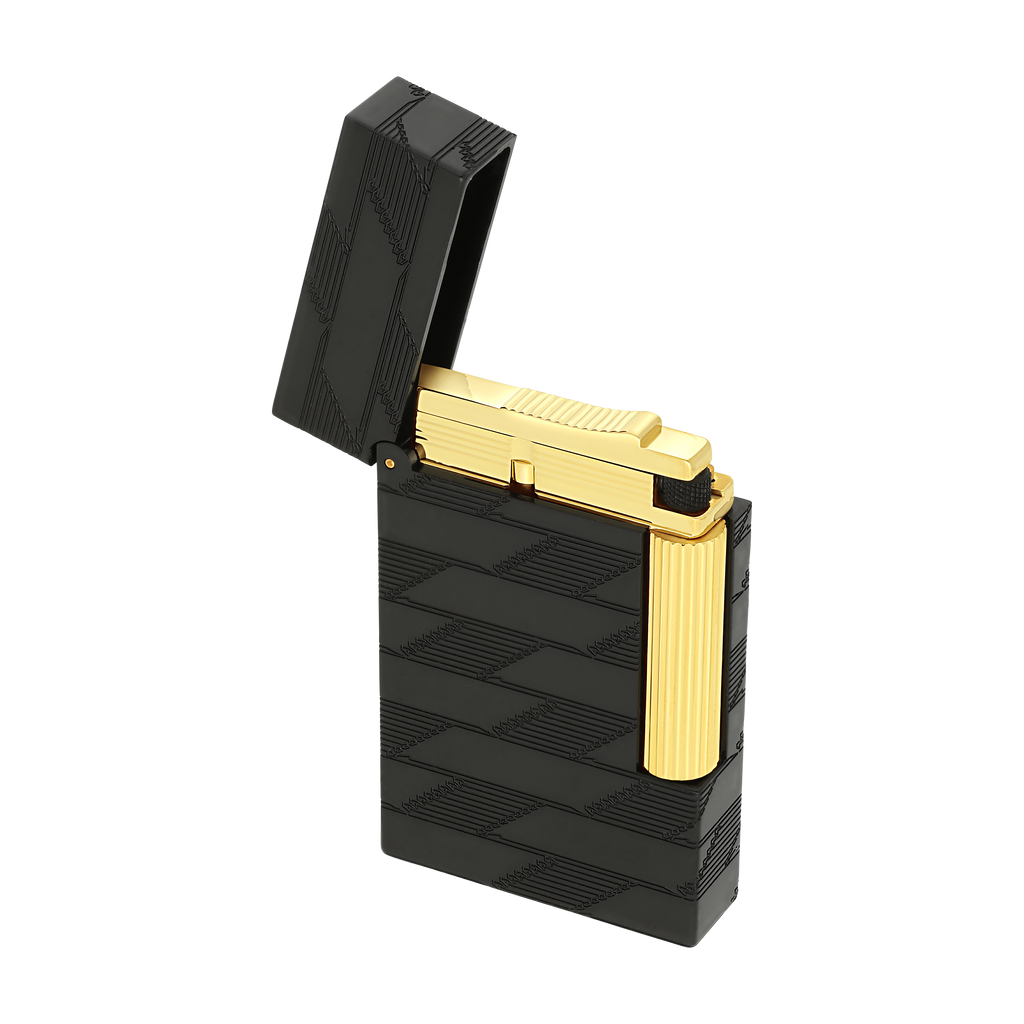 S.T. Dupont LINE 2 Guilloche Monogram 1872 Black Lighter C16179