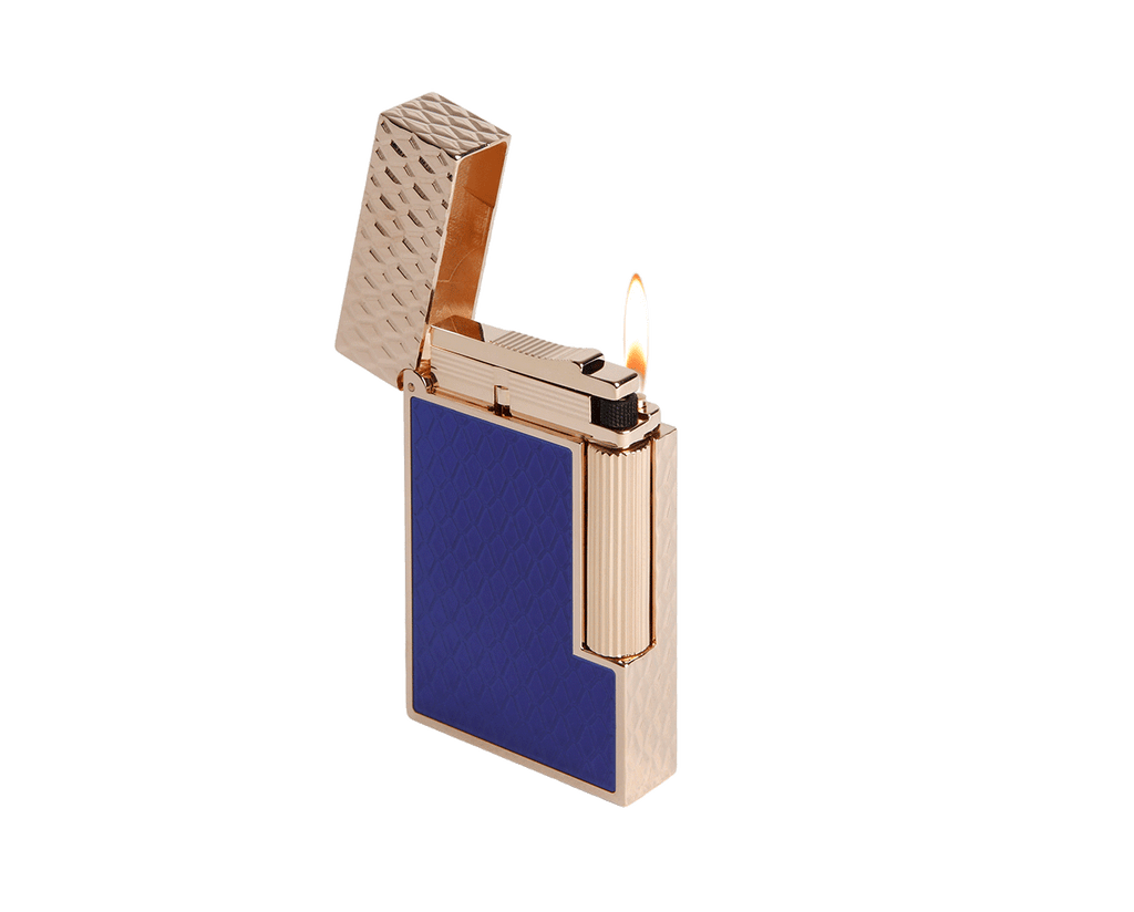 S.T. Dupont LINE 2 BLUE AND ROSE GOLD DRAGON SCALES LIGHTER-C16632