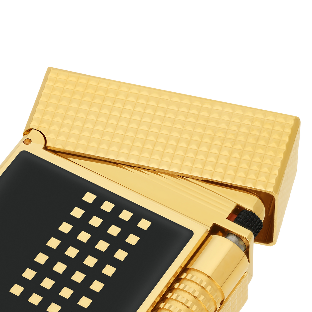 S.T. Dupont LE GRAND Lacquered Behike Black / Gold Lighter- C23003CL