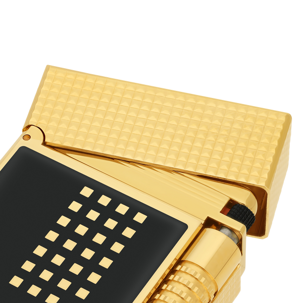 S.T. Dupont LE GRAND Lacquered Behike Black / Gold Lighter- C23003CL