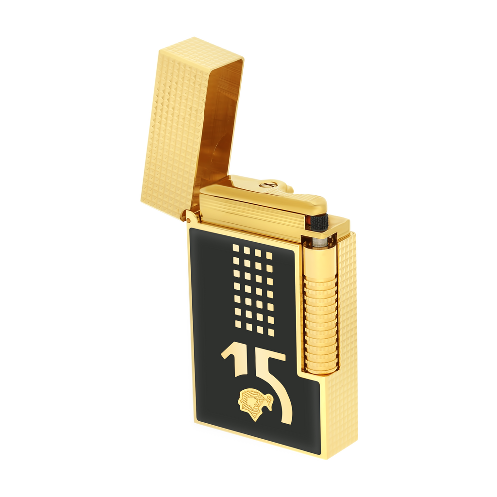 S.T. Dupont LE GRAND Lacquered Behike Black / Gold Lighter- C23003CL