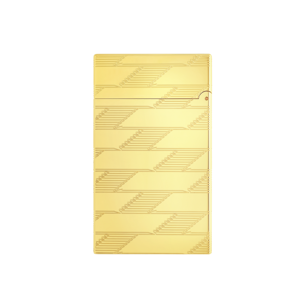 S.T. Dupont Le-Grand Guilloche Lighter Monogram 1872- Golden  C23178