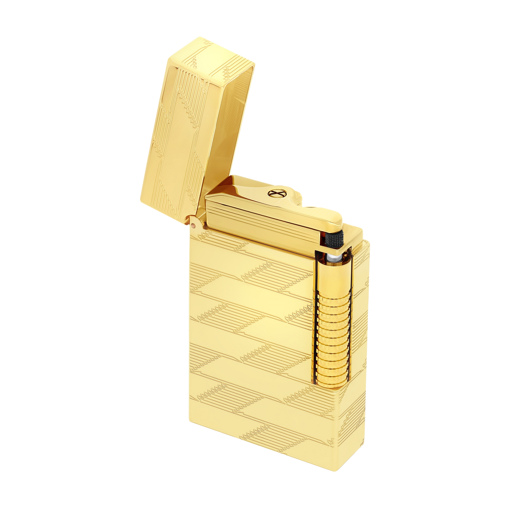 S.T. Dupont Le-Grand Guilloche Lighter Monogram 1872- Golden  C23178