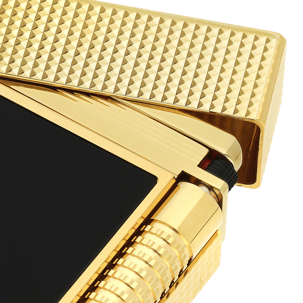 S.T. Dupont LE GRAND LIGHTER BLACK/YGD - C23790CL