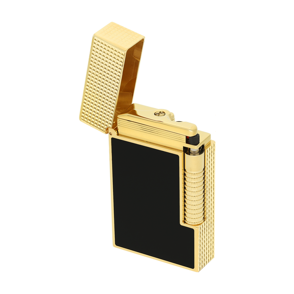 S.T. Dupont LE GRAND LIGHTER BLACK/YGD - C23790CL
