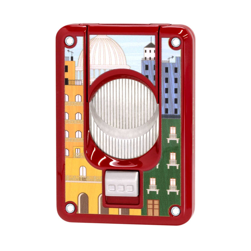 Elie Bleu Cigar Cutter - Double Blade - Casa C-----a - Capitol (Red) EBC4067