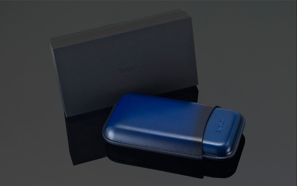 SIGLO Patina Cigar Case - Blue 10012401D