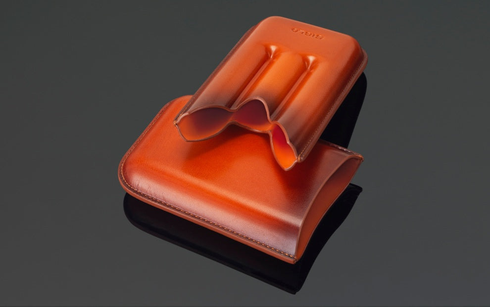 SIGLO Patina Cigar Case - Orange 10012399D