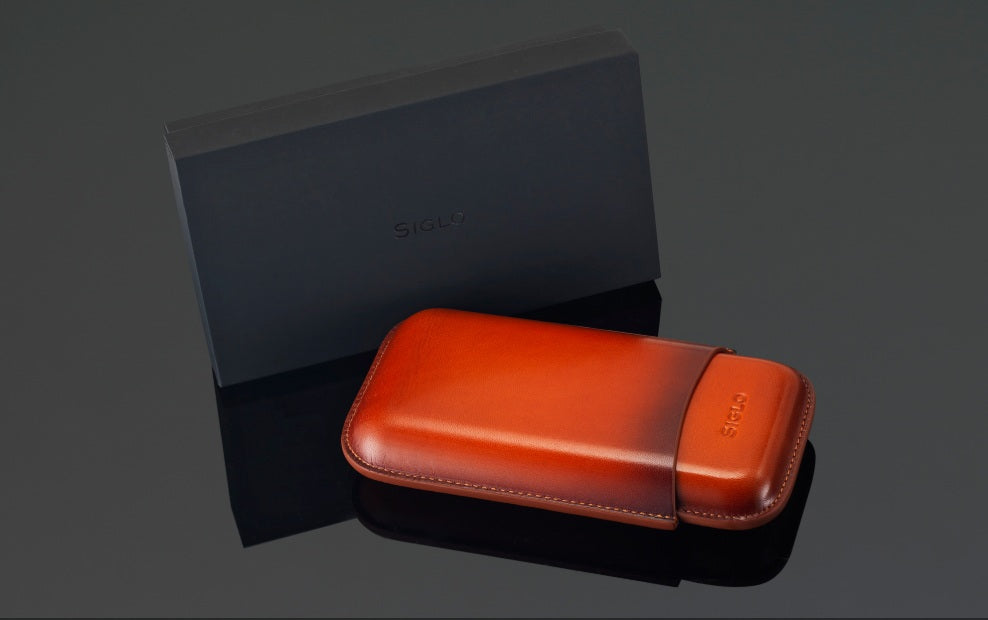SIGLO Patina Cigar Case - Orange 10012399D