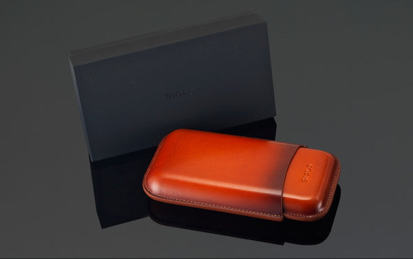 SIGLO Patina Cigar Case - Orange 10012399D