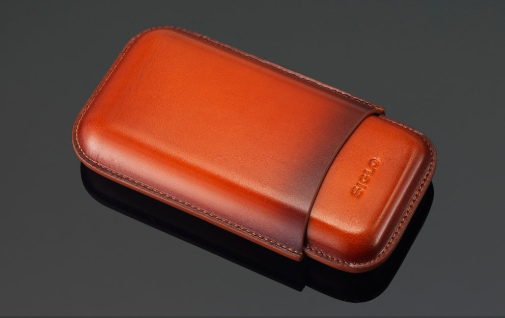 SIGLO Patina Cigar Case - Orange 10012399D