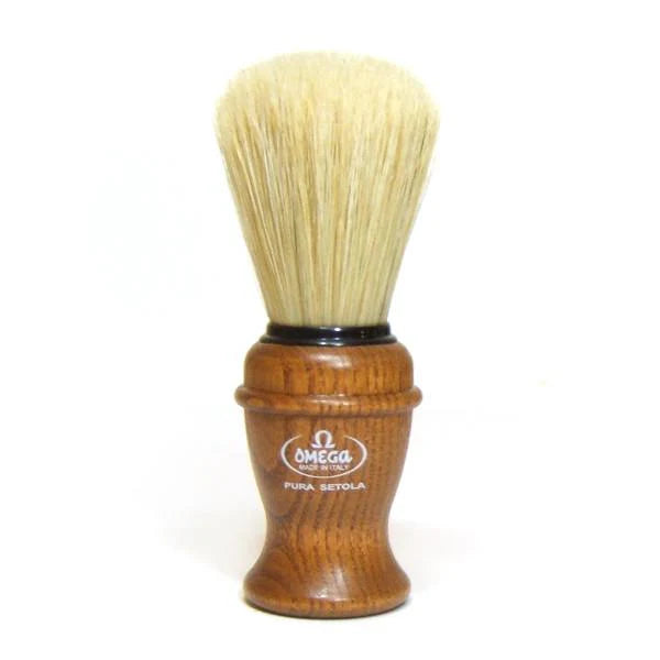 Omega Boar Bristle Shaving Brush, Wood Handle