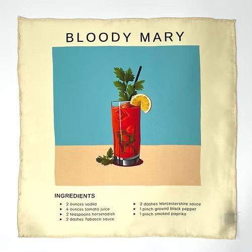 POCKET SQUARE 100% SILK - Bloody Mary