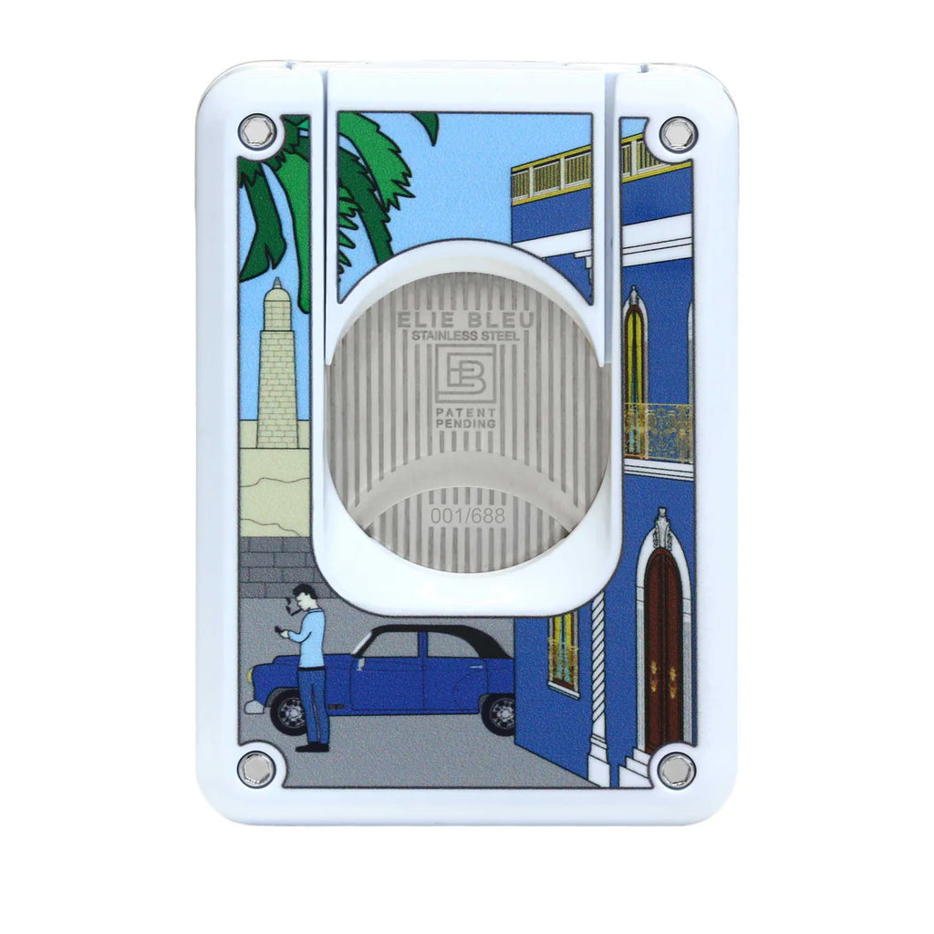 Elie Bleu - C4 Cigar Cutter - Casa C-----a Carousel White Lacquer Ltd. Ed. EBC4078