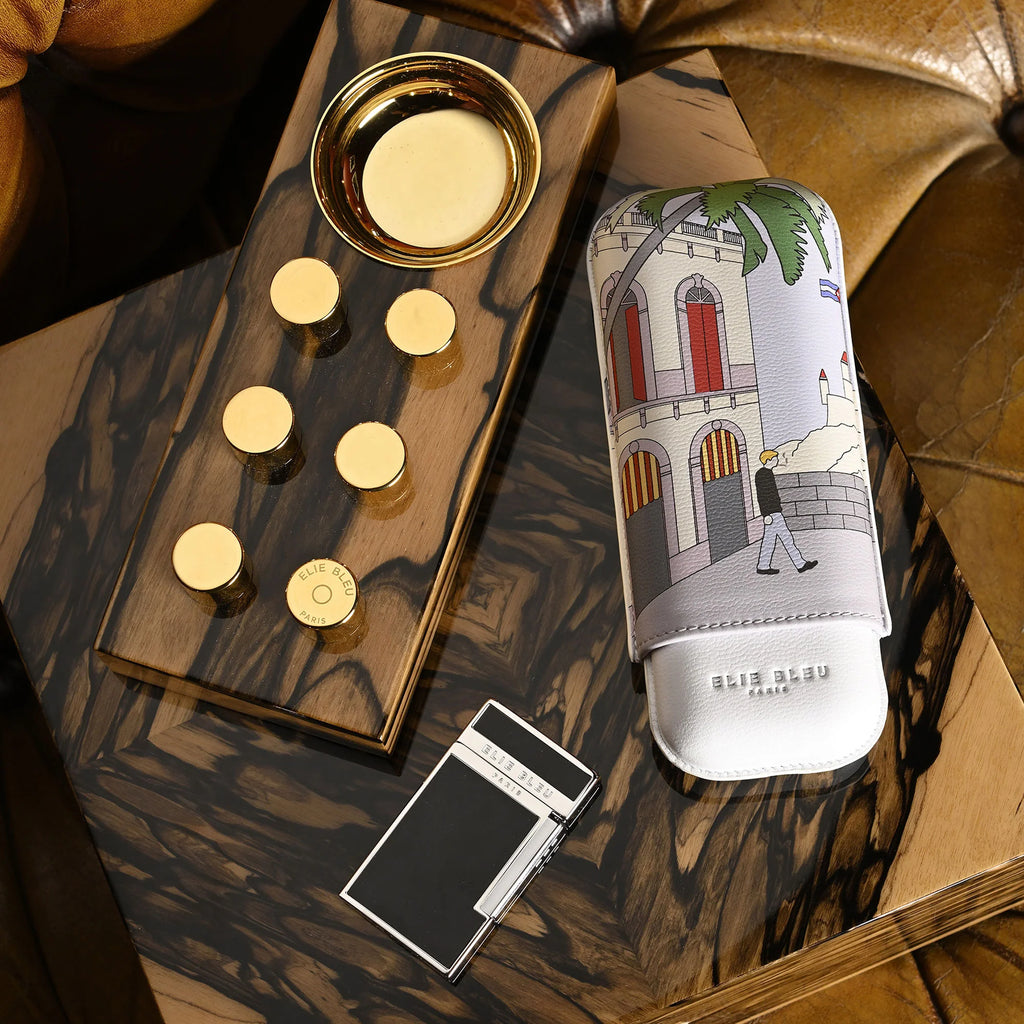 Elie Bleu - Casa Cubana Leather Case for 2 cigars EG20CUCC22